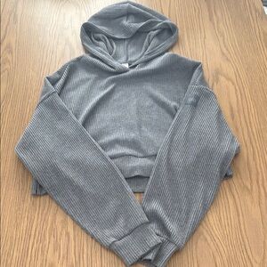 ALO muse hoodie. Heather grey color. Size M.  Exc cond!matching pants listed sep